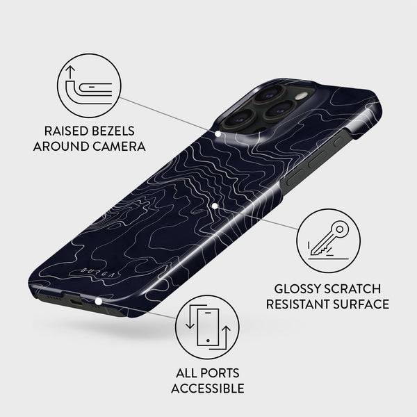 Drifting Shores - Line Art iPhone 15 Pro Case | BURGA