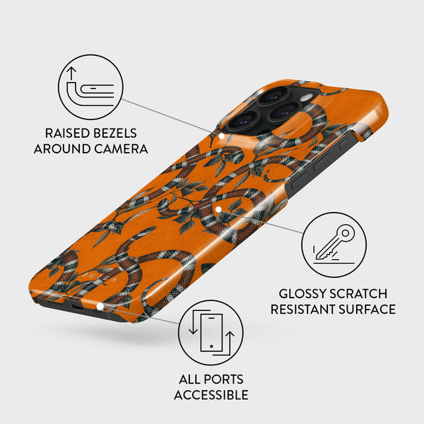 Bitter Apricot - Snake iPhone 15 Pro Max Case | BURGA