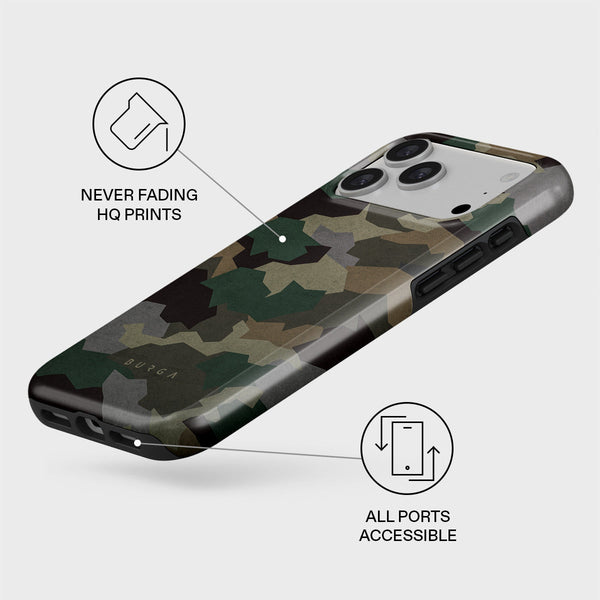 Tropical Green Camo - iPhone 17 Pro Max Case | BURGA