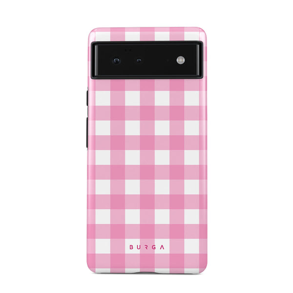 【BURGA】カスタマイズOK☆Think Pink〇チェック柄☆機種各種 BURGA】カスタマイズOK☆Think Pink〇チェック柄☆機種各種