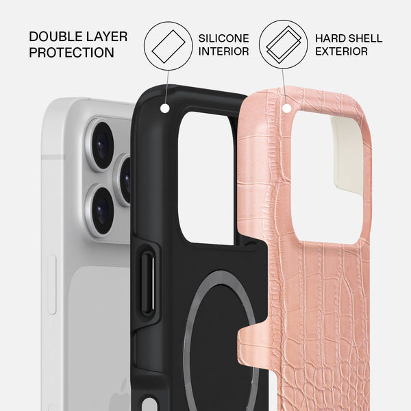 Pink Croco - iPhone 17 Pro Case | BURGA