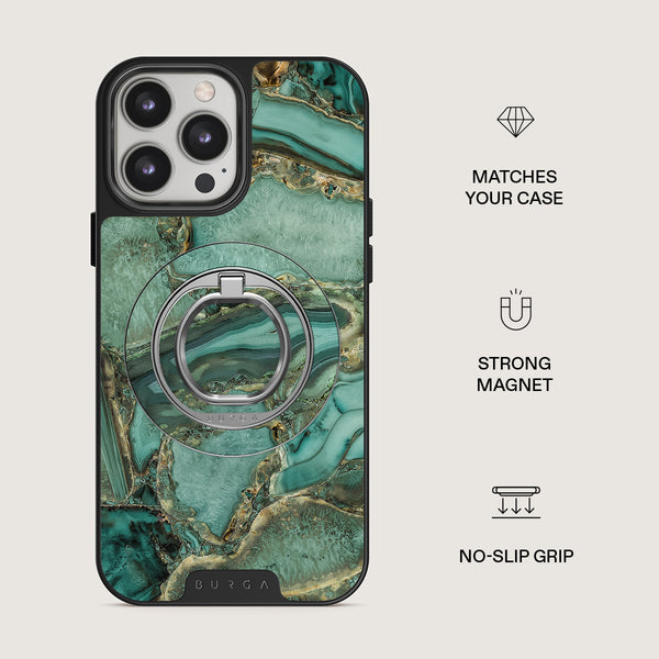Ubud Jungle - Turquoise Magnetic Ring Holder | BURGA