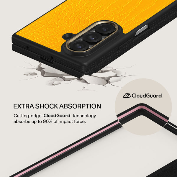Canary Yellow - Snake Skin Samsung Galaxy Z Fold 7 Case | BURGA