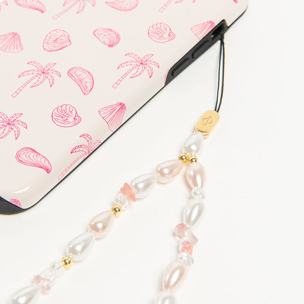 Phone Charm - Pink Pearl Cute Phone Strap Chain