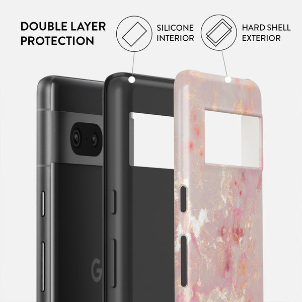 Google Pixel 7a Case, Golden Coral | BURGA