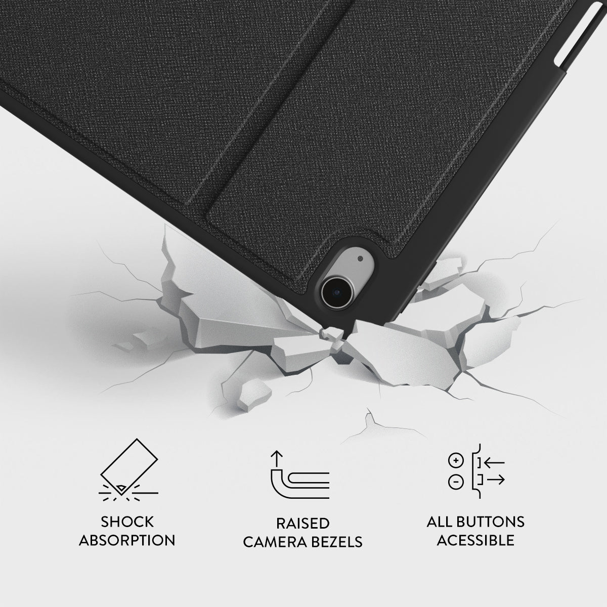 Noir Origin - Black Marble iPad Air 13 (7th/6th Gen) Case