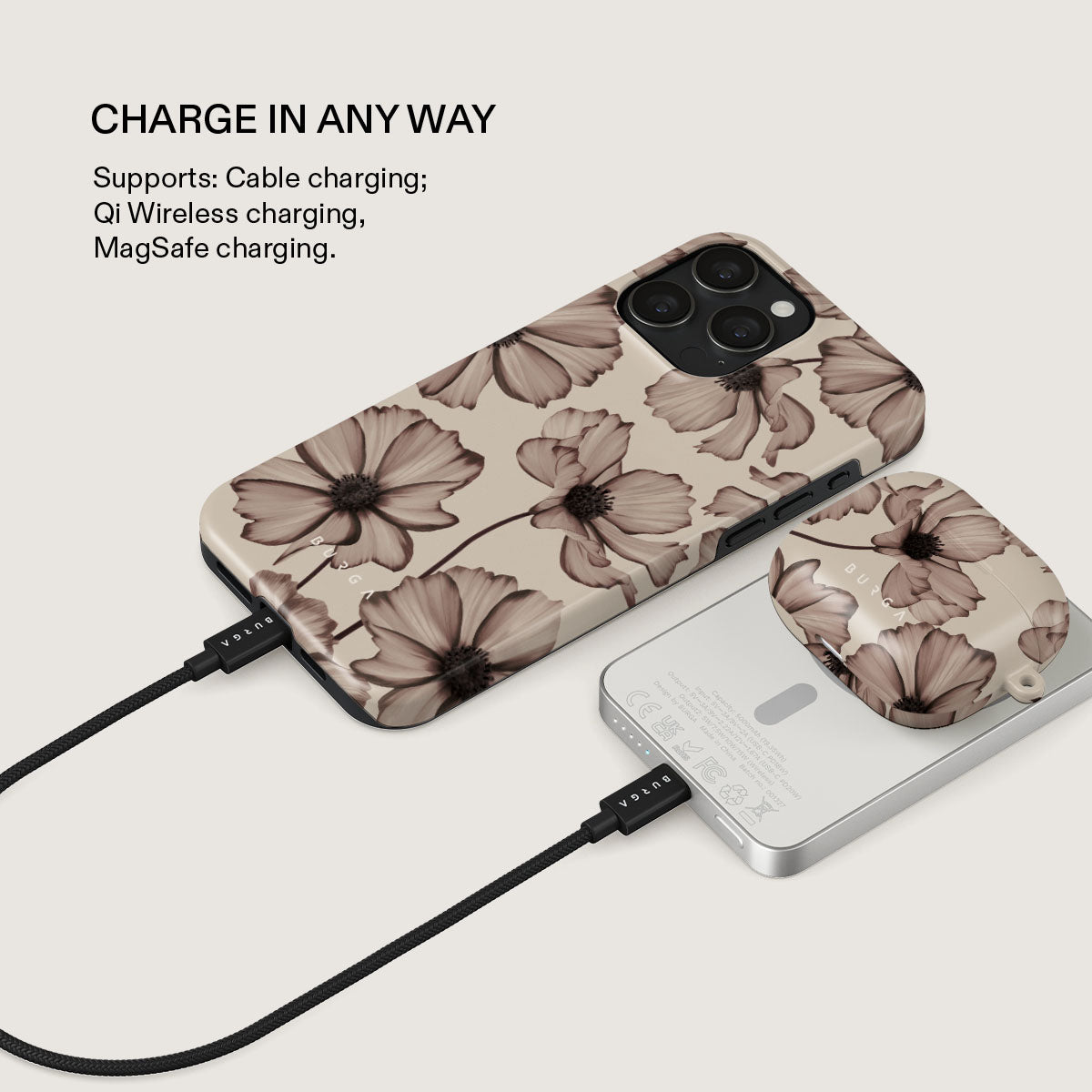 スマホアクセサリー MAGNETIC POWER BANK Amazon.com: Wireless Portable Charger 10000mAh,3-in-1 Magnetic