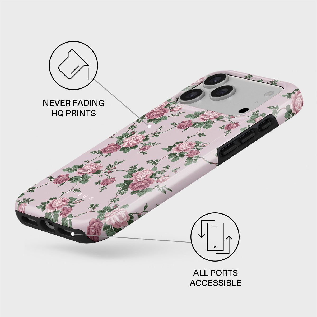BURGA iPhone 17 Pro Max ケース 花柄 ELITE Alice - iPhone 17 Pro Max Case | BURGA