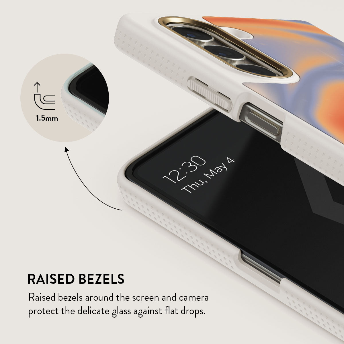 Make A Wish - Gold Marble Samsung Galaxy Z Fold 5 Case | BURGA