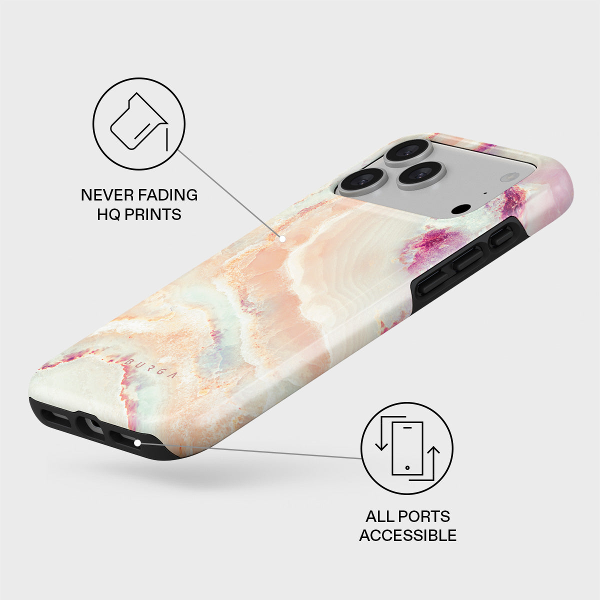 Berry Sorbet - Girly iPhone 17 Pro Max Case | BURGA