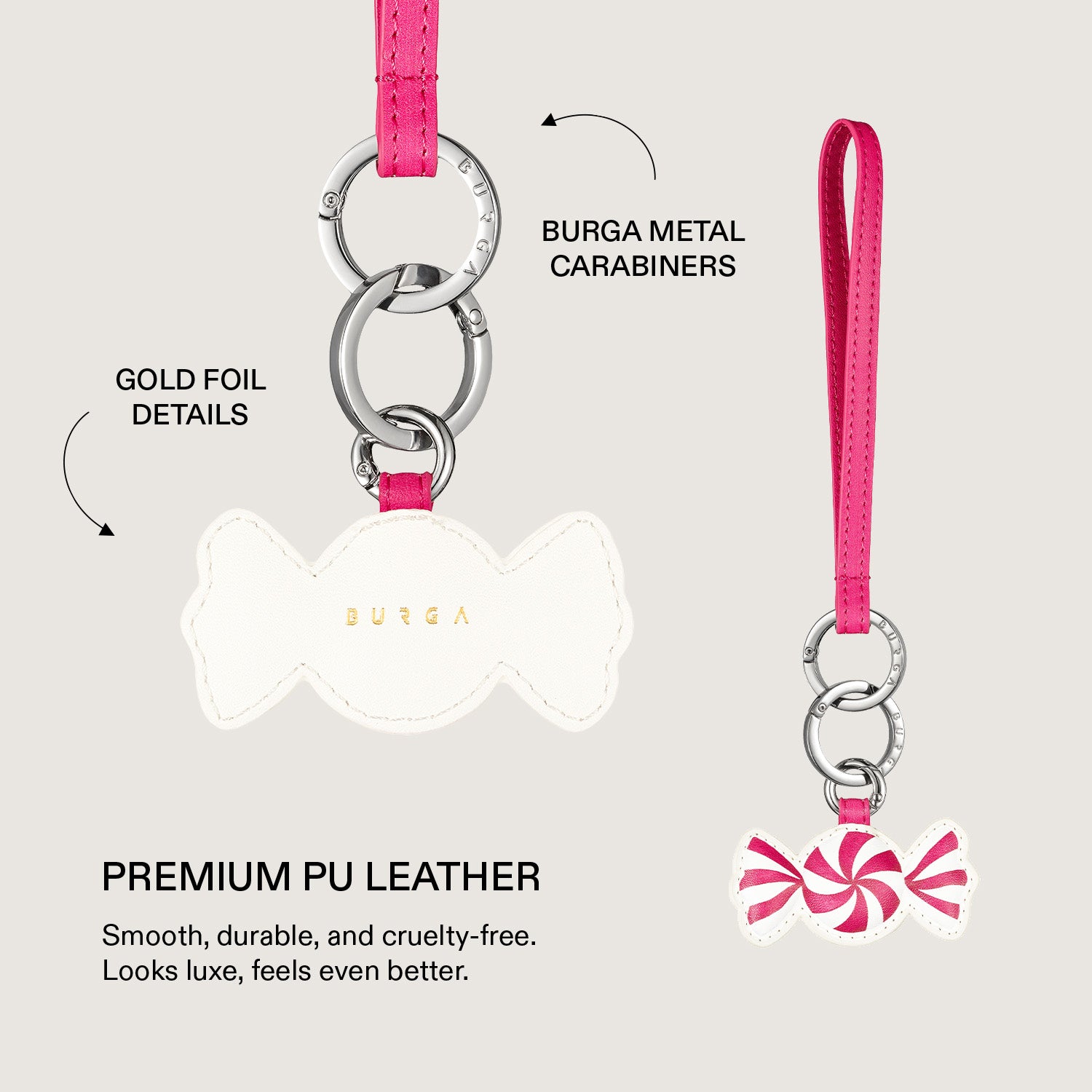 Overly Sweet - Leather Bag Charm | BURGA