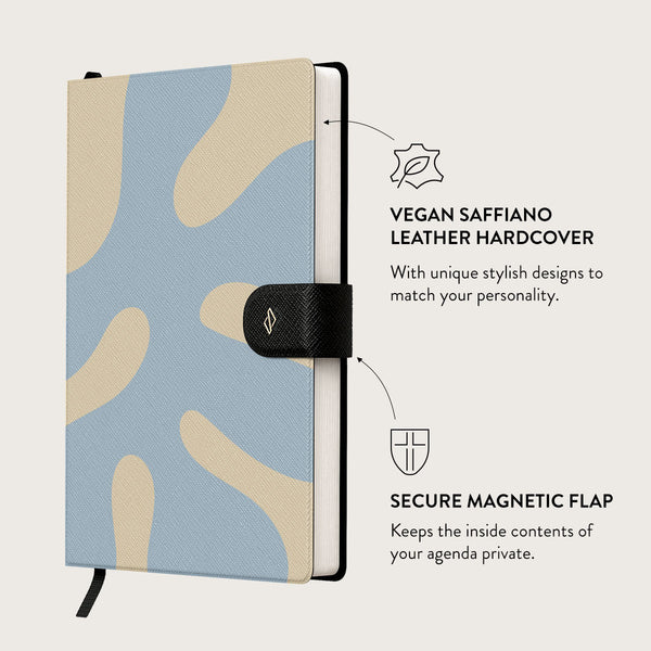 Flow - Saffiano Leather Journal Notebook | BURGA