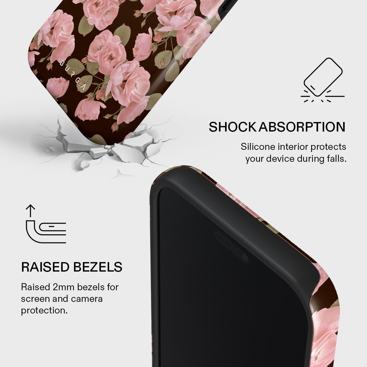 ーBURGAー 【新品】 Desert Rose iPhone17ケース Desert Rose - iPhone 17 Pro Max Case | BURGA