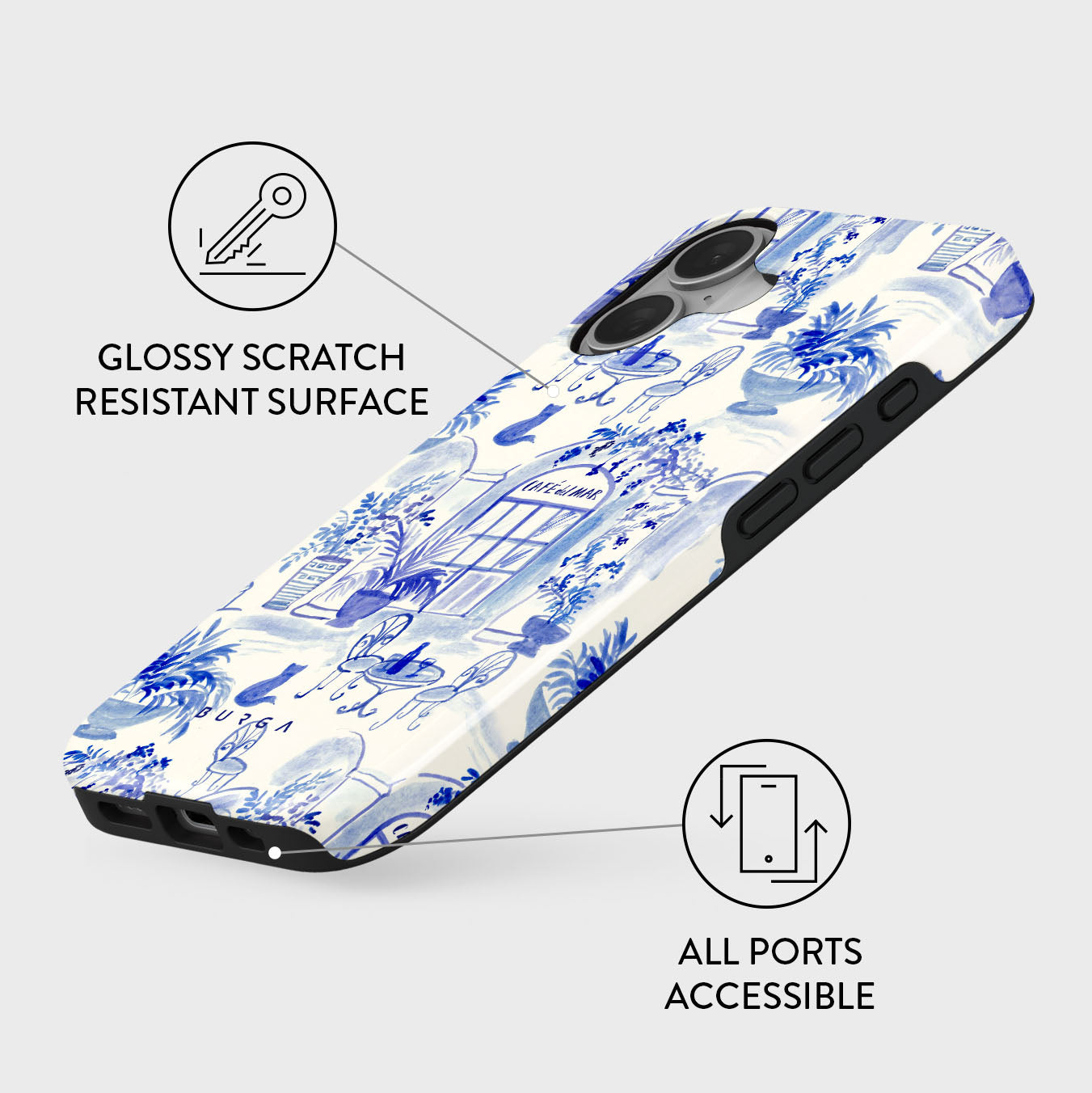 BURGA Amazon.com: iPhone16ケース　高級ライン マーブル模様 新品）BURGA Unisex Dual-Layer – Pro 16 iPhone for Case Phone iPhoneアクセサリー