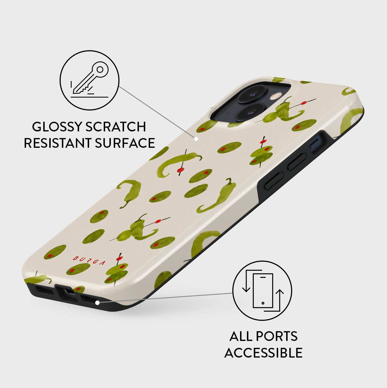 【BURGA】カスタマイズOK☆Aperitivo☆オリーブ☆機種豊富 Aperitivo - iPhone 13 Case | BURGA