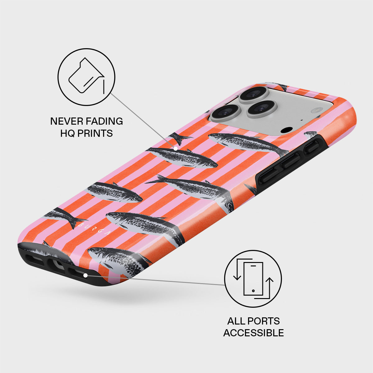 BURGA 魚イラスト iPhone17ケース Del Mar - iPhone 17 Pro Max Case | BURGA