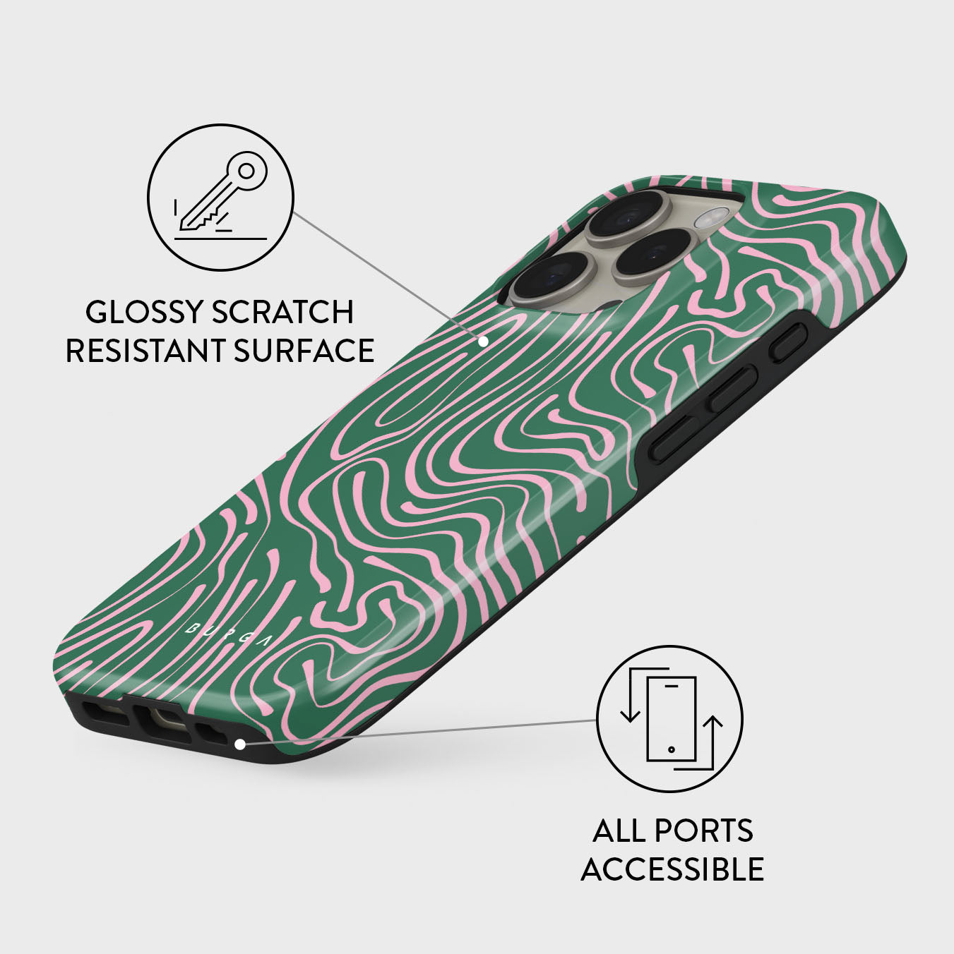 iPhone - Hawaiian  Hawaiian Breeze - iPhone 16 Pro Max Case | BURGA