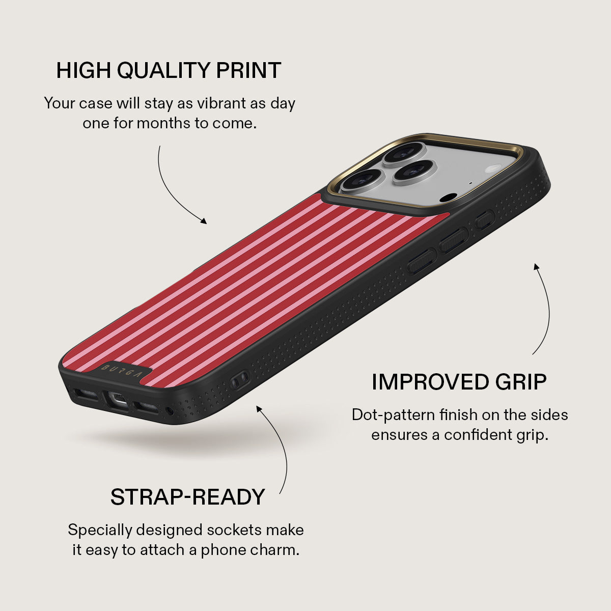 BURGA チェリー柄 iPhone17ケース Afternoon Treat - Cherry iPhone 17 Pro Max Case | BURGA