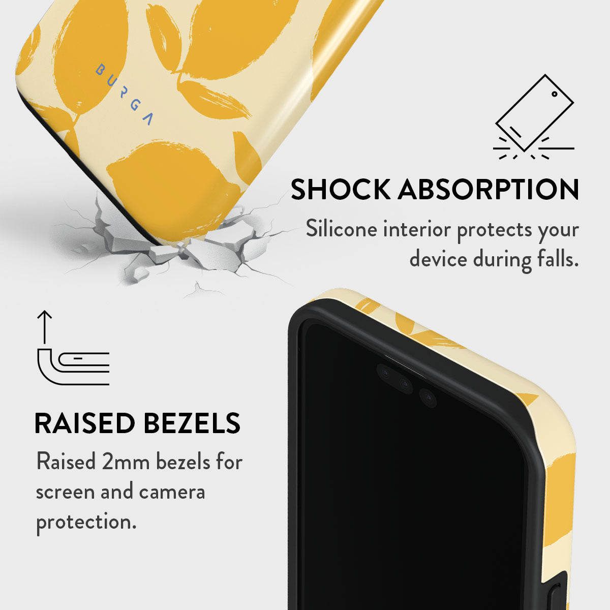 iPhone15 スマホケース BURGA レモン 黄色　ELITE Lemon Juice - iPhone 15 Case | BURGA