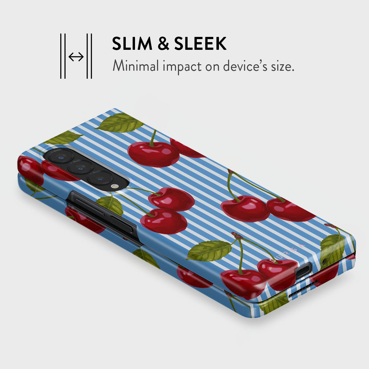 【BURGA】さくらんぼう&ストライプ柄☆Sweet Moment☆機種各種 Sweet Moment - Samsung Galaxy Z Fold 4 Case | BURGA