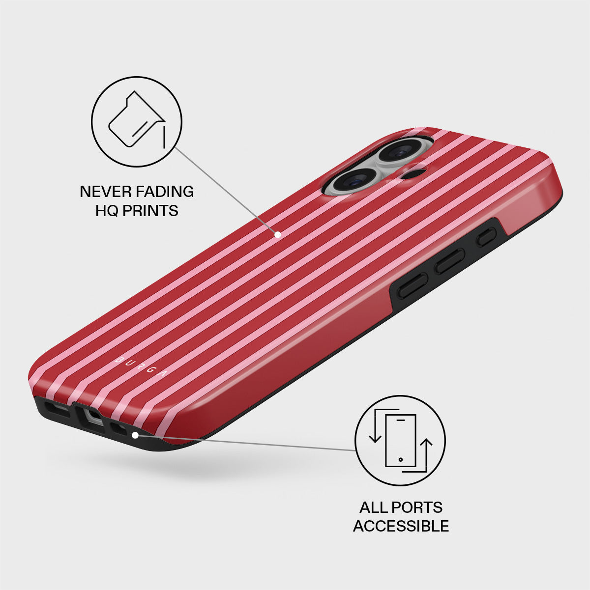 iPhone 16 Case, Strawberry Jam | BURGA