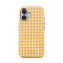 Tuscan Sun - Yellow Plaid iPhone 16 Case