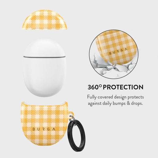 Tuscan Sun - Yellow Plaid Google Pixel Buds Pro Case 2