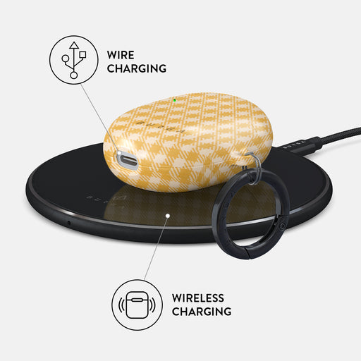Tuscan Sun - Yellow Plaid Google Pixel Buds Pro Case 3