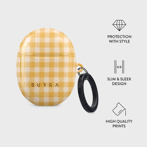 Tuscan Sun - Yellow Plaid Google Pixel Buds Pro Case 4