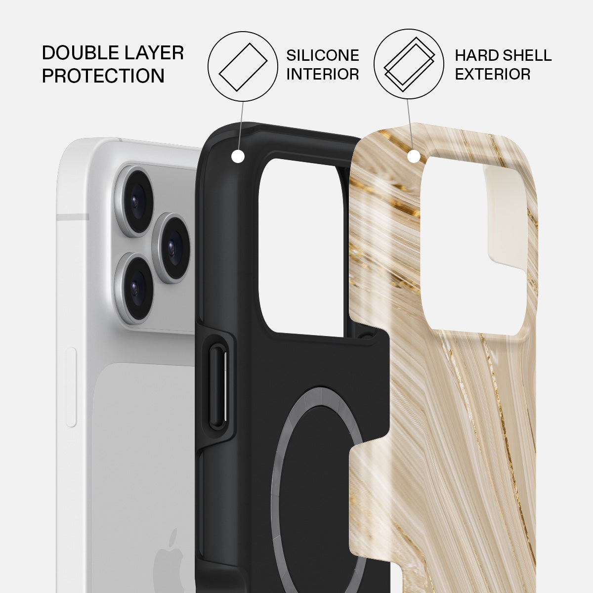 Full Glam - Beige iPhone 17 Pro Max Case | BURGA