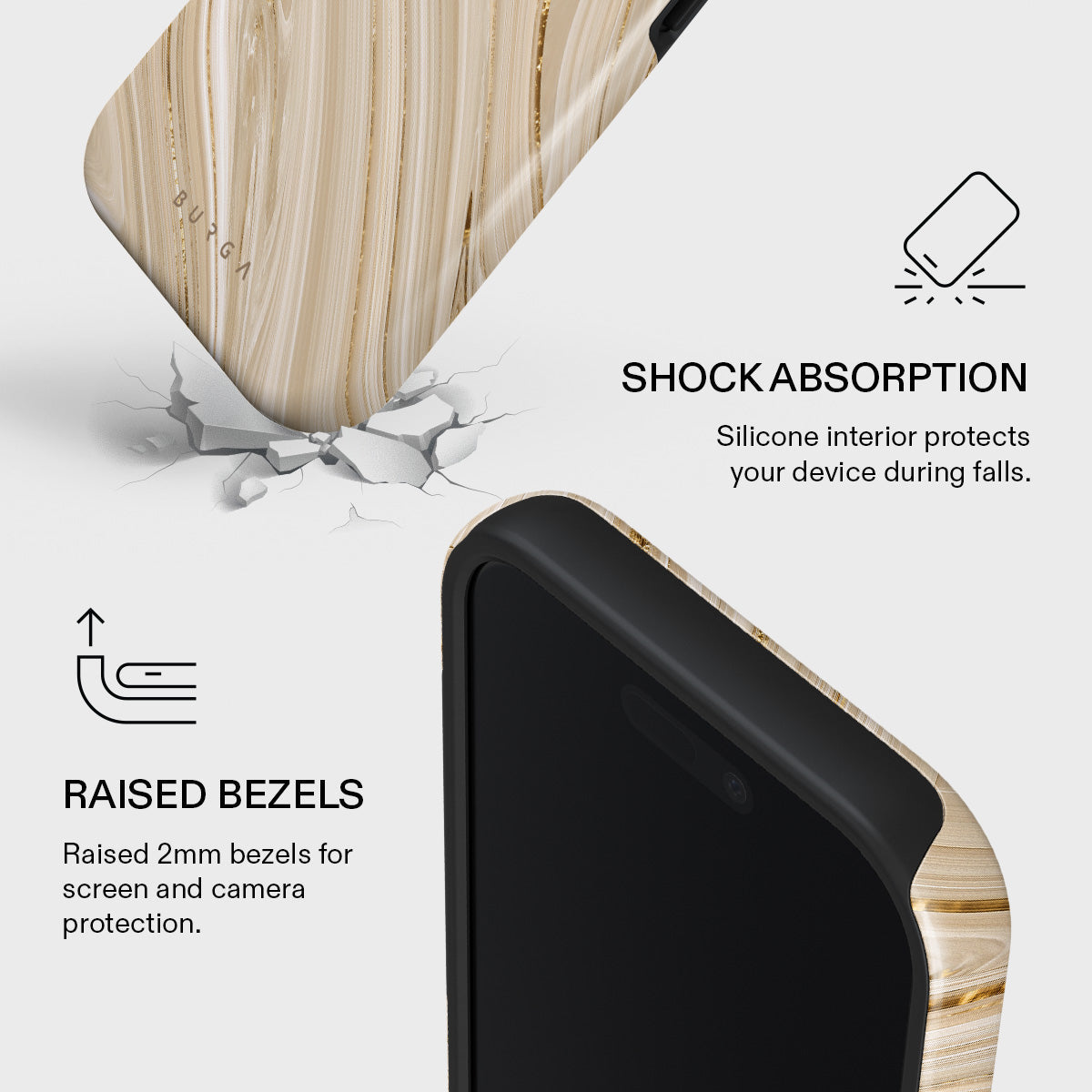 Full Glam - Beige iPhone 17 Case | BURGA