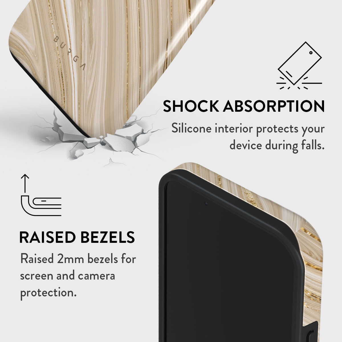 Full Glam - Beige iPhone 15 Case | BURGA