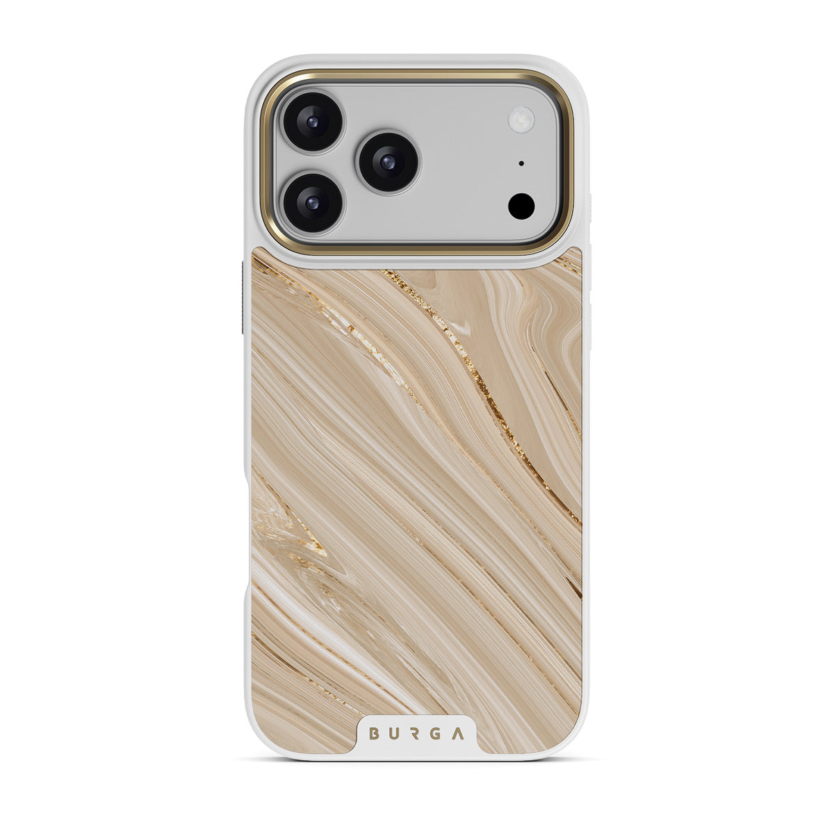 【新品】BURGA マーブルデザイン ハードケース　iPhone17 ベージュ Full Glam - Beige iPhone 17 Pro Max Case | BURGA