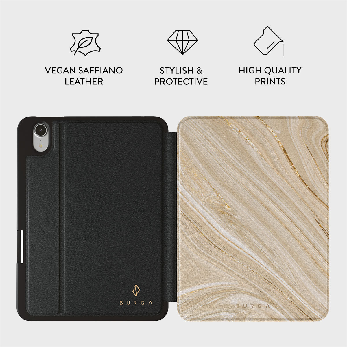 BURGA iPad mini6 のケース Almond Latte - Cute iPad Mini 8.3 (A17 Pro/6th Gen) Case | BURGA