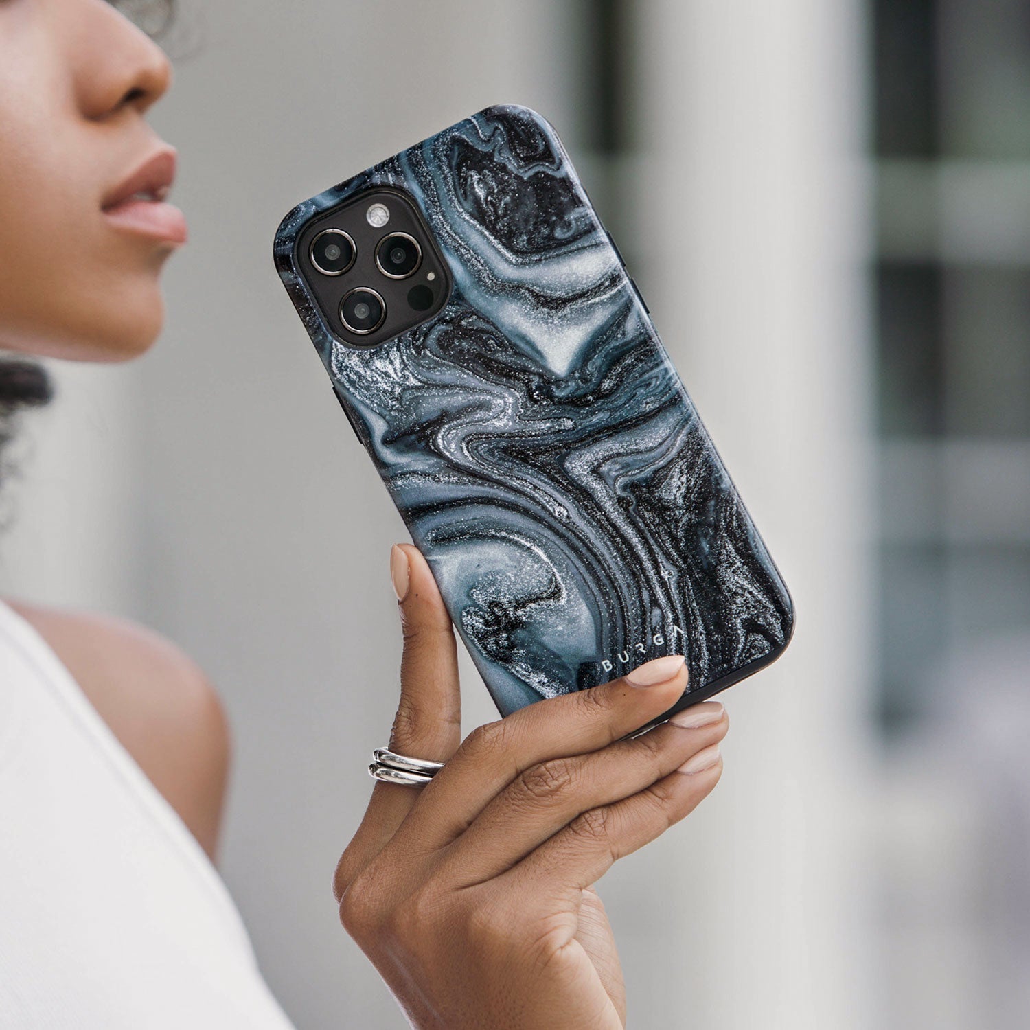 iPhone 15 Case, Navy Trench | BURGA
