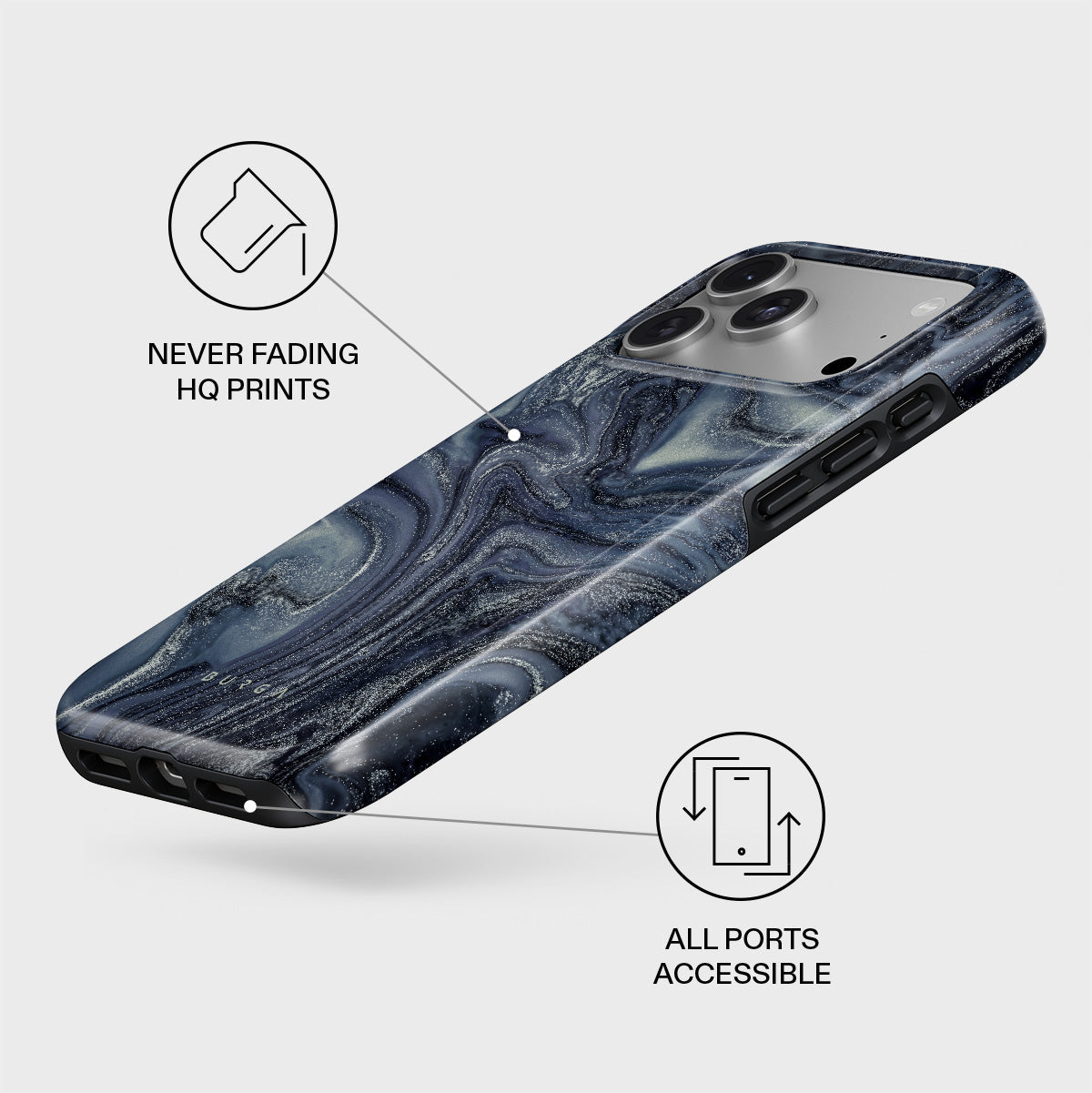 iPhone 17 Pro Case, Navy Trench | BURGA