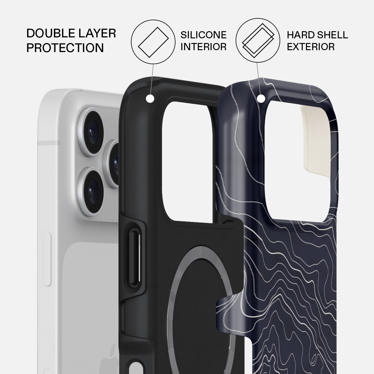 Drifting Shores - Line Art iPhone 17 Pro Case | BURGA