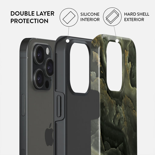 Misty Forest - Green Marble iPhone 15 Pro Case 6