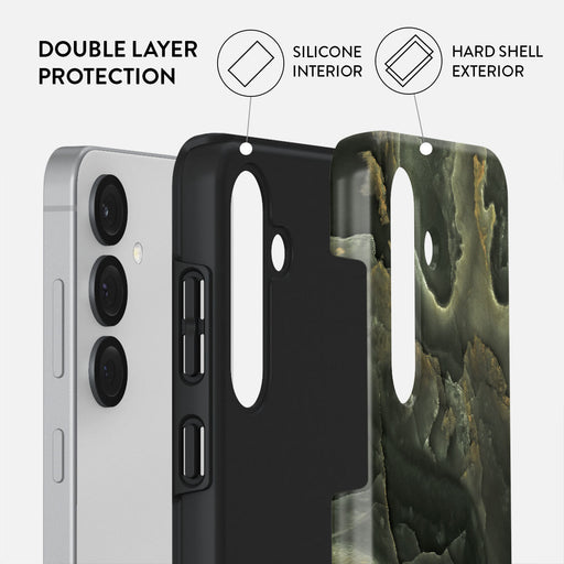 Misty Forest - Green Marble Samsung Galaxy S25 Case 2