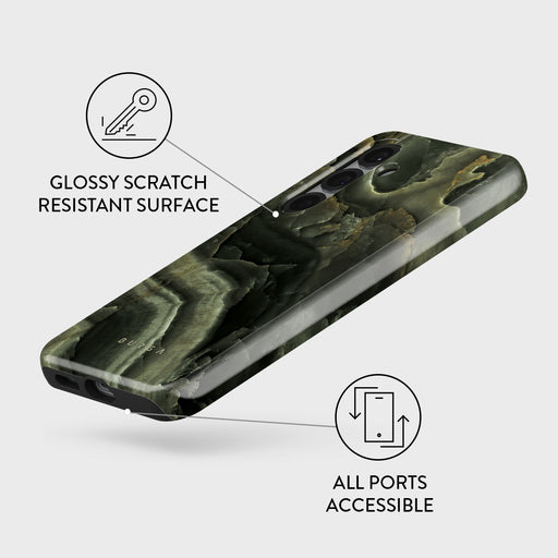 Misty Forest - Green Marble Samsung Galaxy S25 Case 3