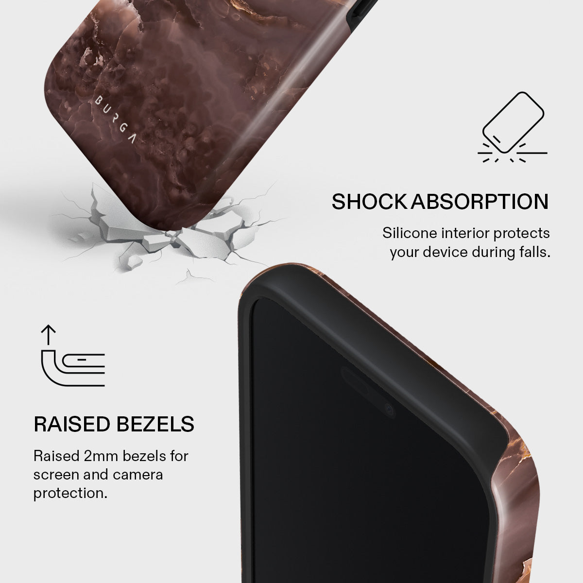 Fire Wood - Brown Marble iPhone 17 Pro Max Case | BURGA