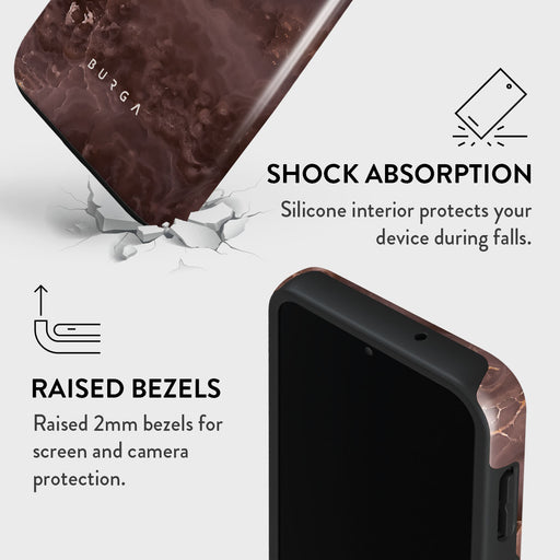 Fire Wood - Brown Marble Samsung Galaxy A25 Case 4