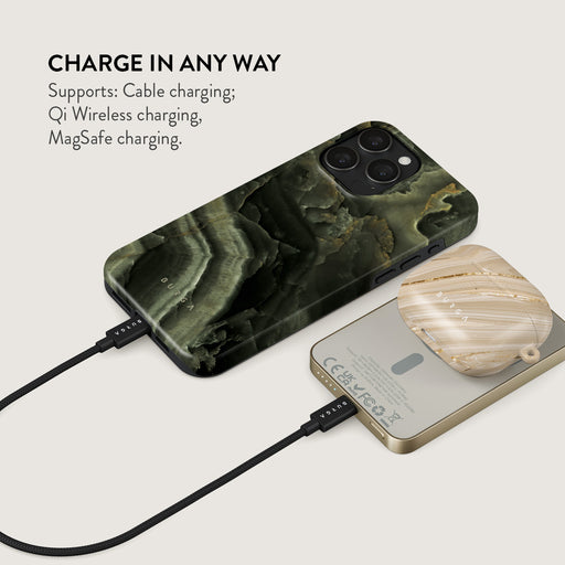 Misty Forest - Green Marble Magnetic Power Bank 9