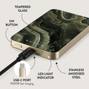 Misty Forest - Green Marble Magnetic Power Bank 10