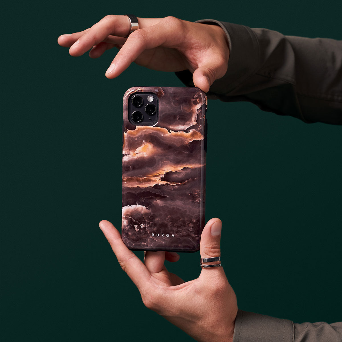 Fire Wood - Brown Marble iPhone 17 Pro Max Case | BURGA