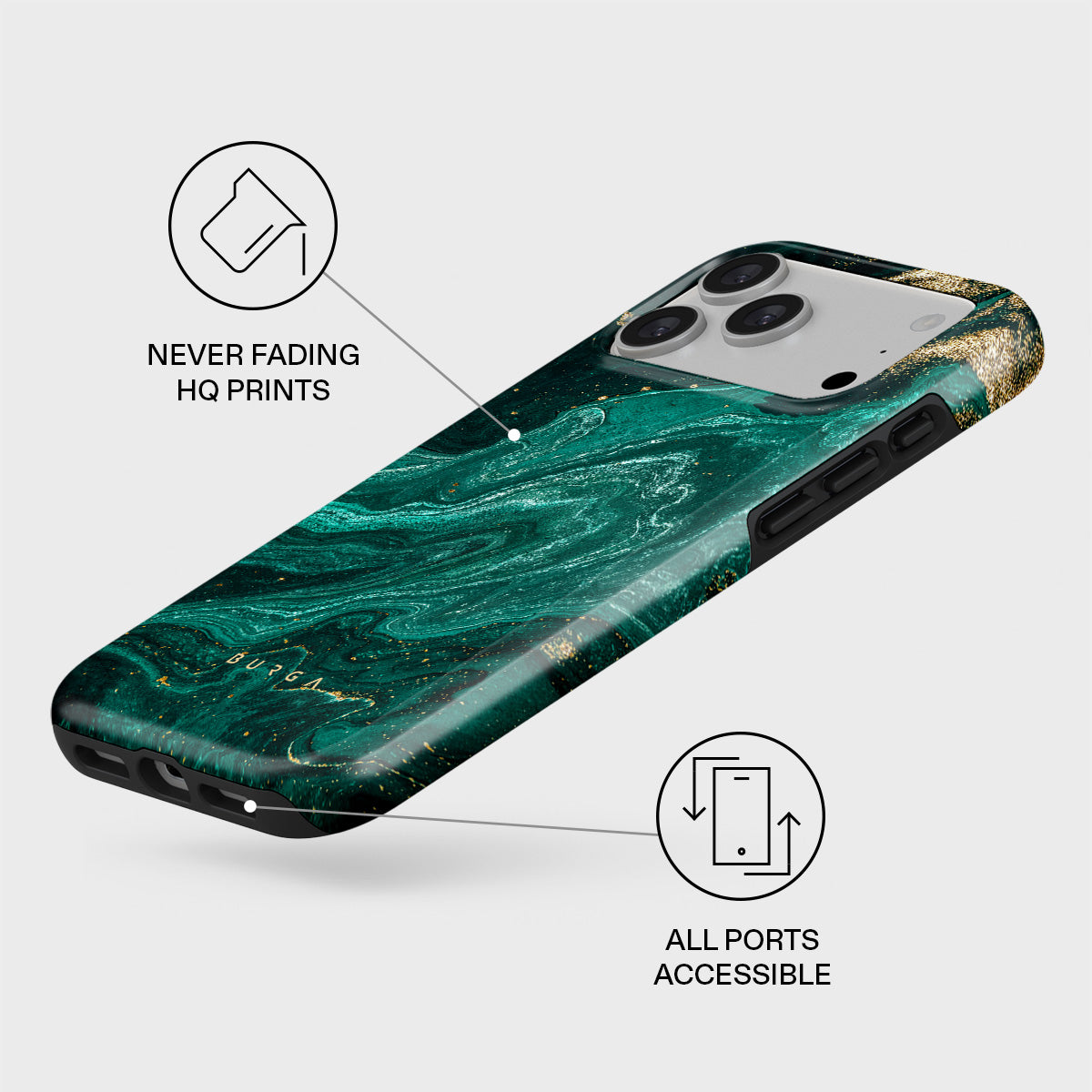 Emerald Pool - Elegant iPhone 17 Pro Max Case | BURGA