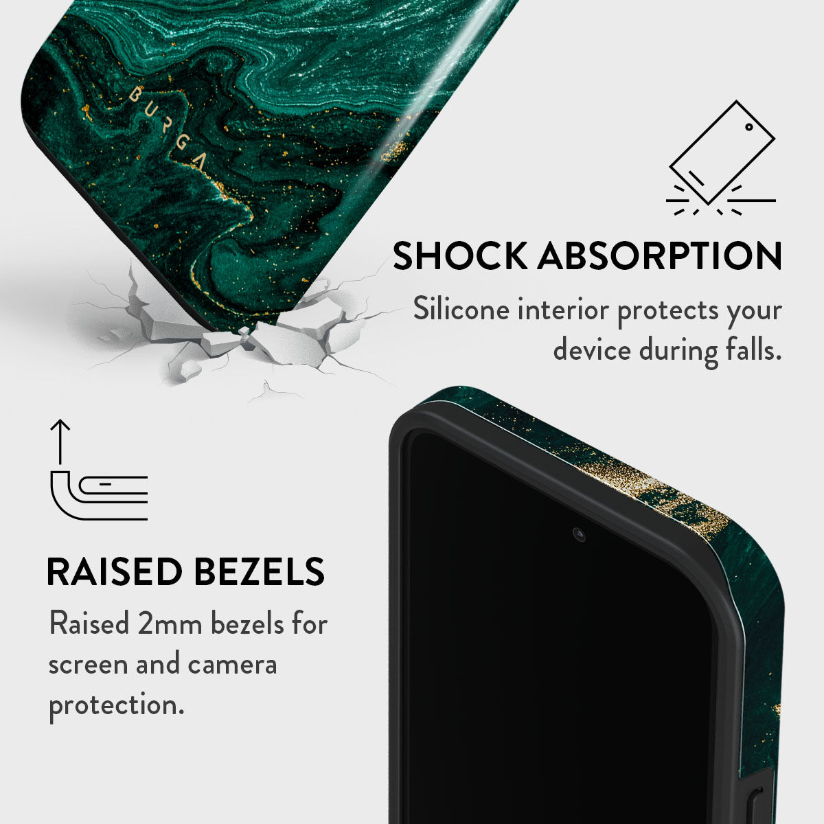 Emerald Pool - Elegant iPhone 13 Pro Case | BURGA