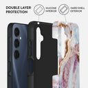 Frozen Leaves - Cute Marble Samsung Galaxy A16 Case 2