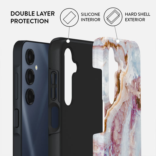Frozen Leaves - Cute Marble Samsung Galaxy A16 Case 2