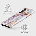 Frozen Leaves - Cute Marble Samsung Galaxy A16 Case 3